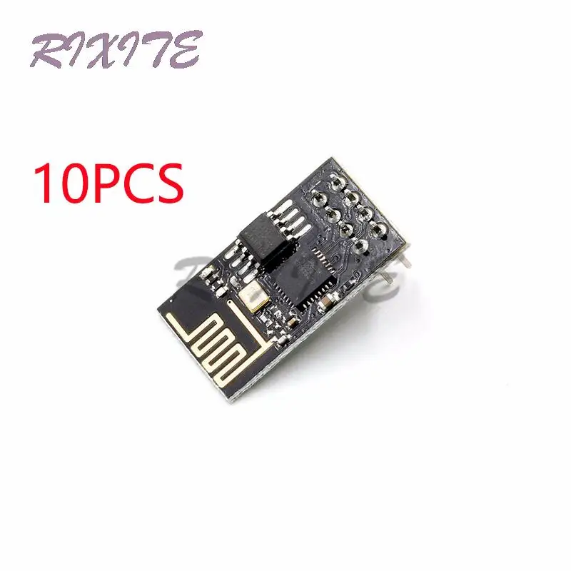 10 pces ESP-01 esp8266 remoto porta serial módulo sem fio wi fi 3.3v spi para arduino atacado