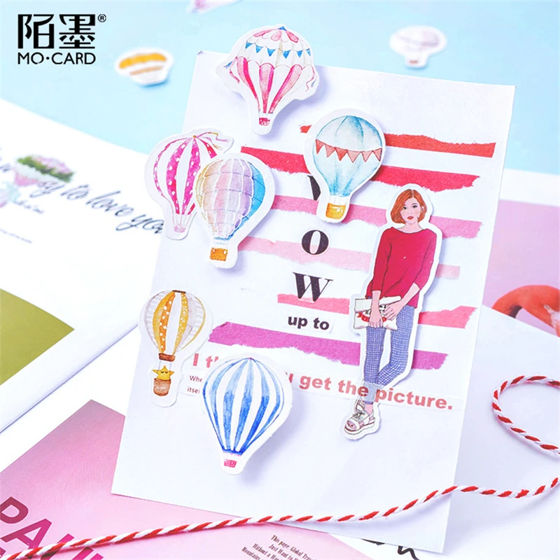 46PCS/Set Love Story Balloon Diary Stickers diy Scrapbooking Decoration Stationery Kawaii Sticker Supplies