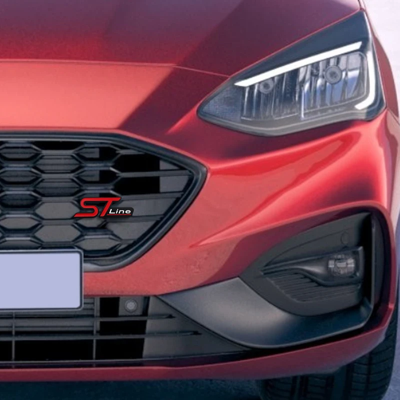 3D ST LINE Grille Emblem METAL Rear Trunk Car Badge sticker For Ford Focus x 2 3 FIESTA Kuga ESCAPE Vignale Mondeo EcoBoost