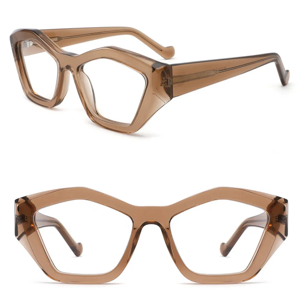 Fashion Full Rim Acetate Eyeglass Frame Vintage Retro Clear Lens Rx able Women Glasses