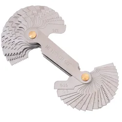 Thread Pitch Cutting Gauge Tool, Parafuso métrico de 60 ° de polegada 55 °, Ferramentas de medição domésticas, 20 peças por conjunto