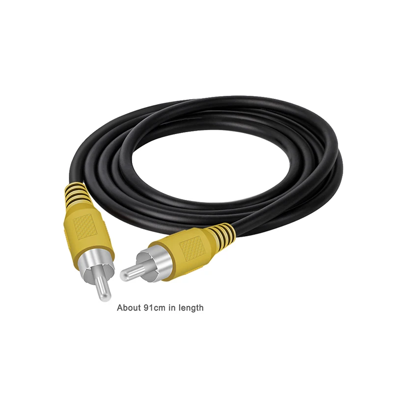 1pcs 1 RCA Male to 1 RCA Male  Video Cord(Yellow to yellow)