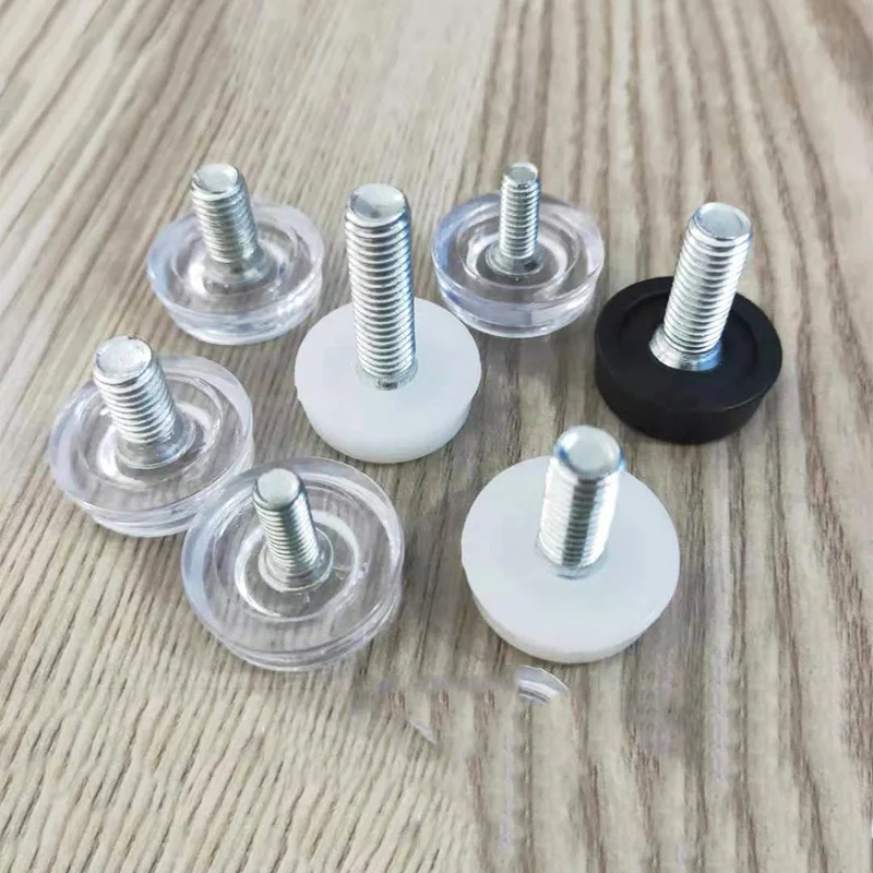 黒、透明な調節可能なフットパッド、ソファクローゼット用のraisedフットパッド。