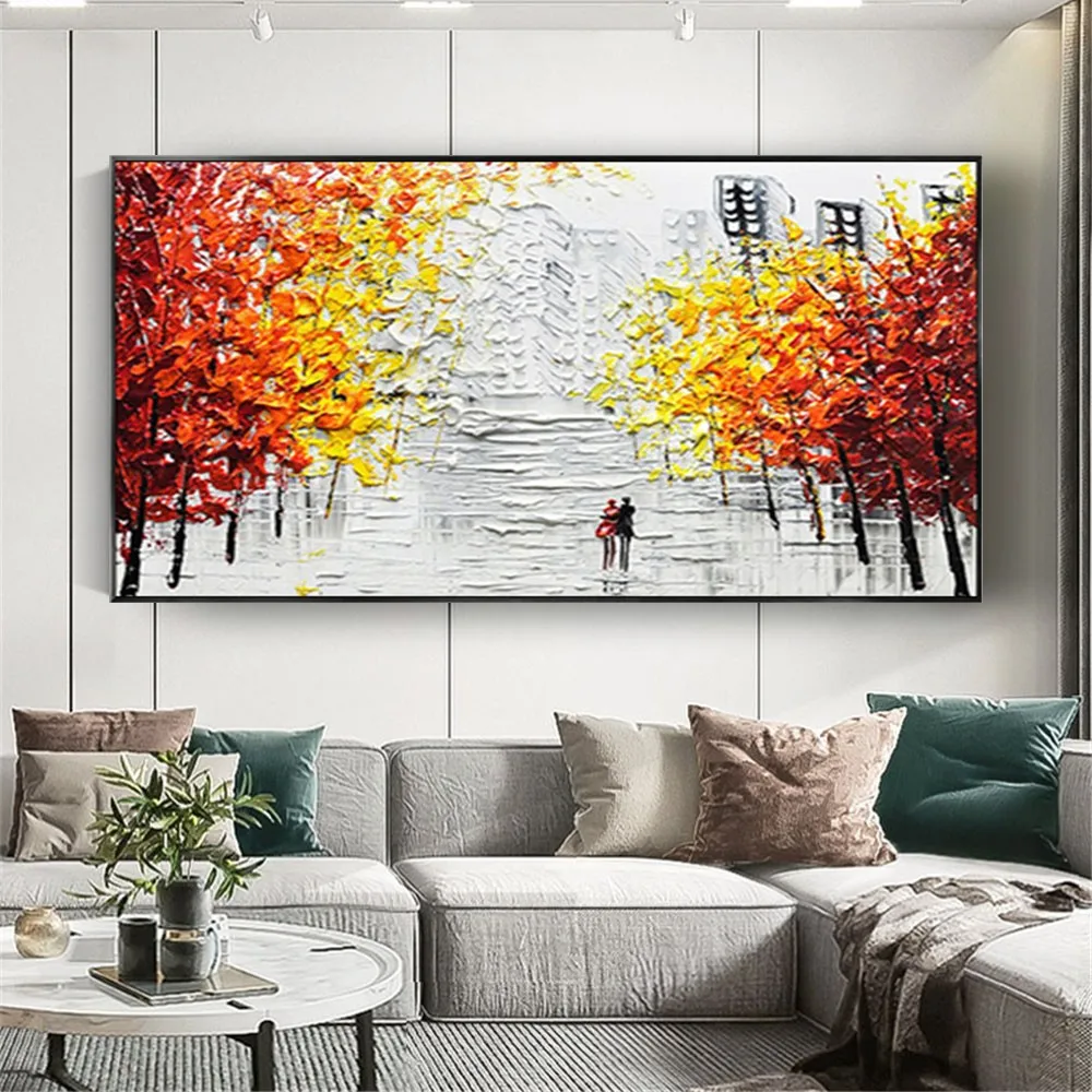 Yellow Texture Palette Knife Oil Painting Handmade Canvas Paintings Decor Living Room Wall Pictures Mural No Framed Abstract Art