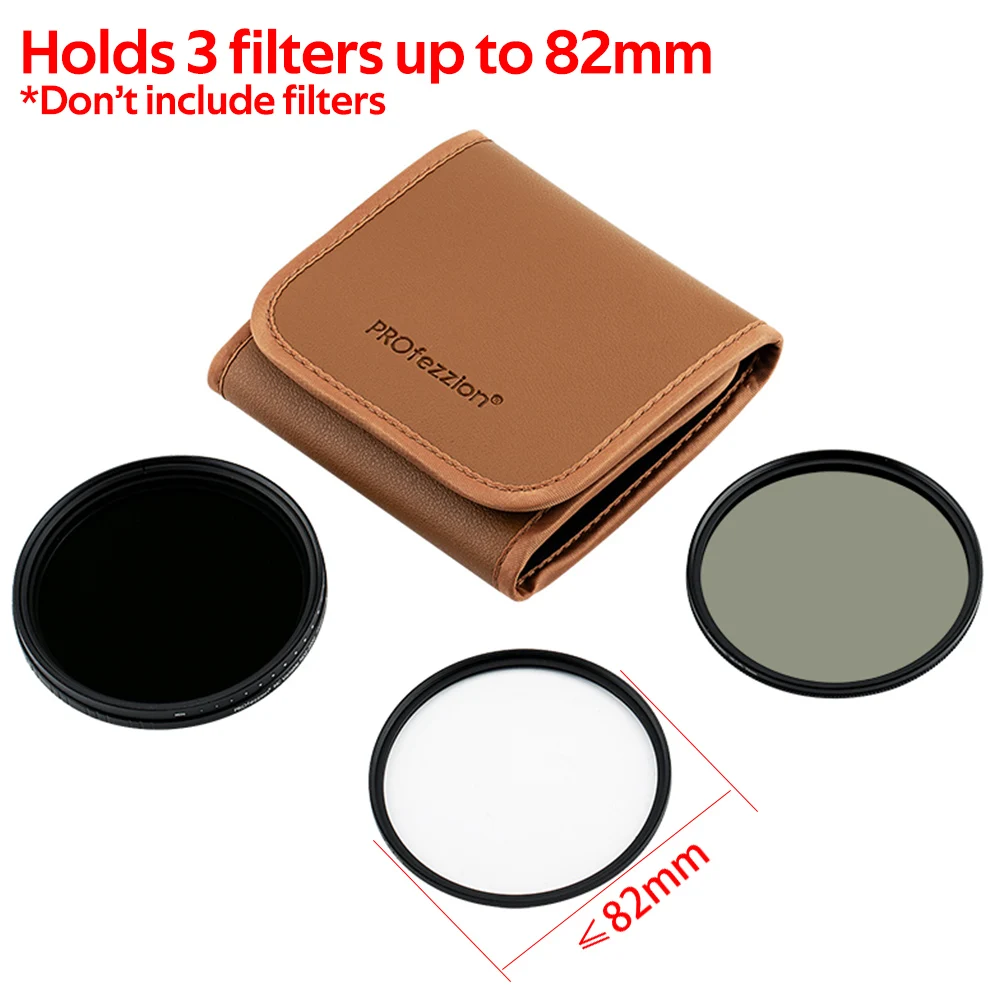 3 taschen Objektiv Filter Tasche Kamera objektiv Filter Beutel für 49-82mm ND UV CPL ND1000 Filter Fotografie zubehör halter brieftasche