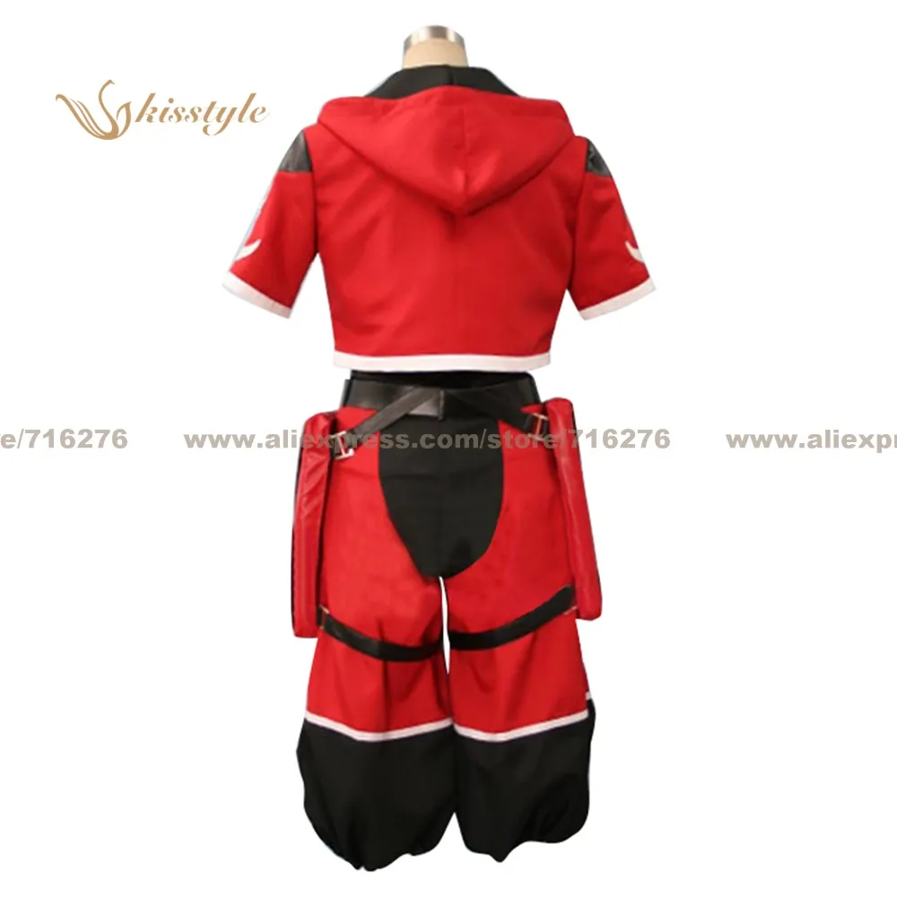 Kisstyle Fashion Kingdom Hearts Sora Red Uniform COS Clothing Cosplay Costume,Customized Accepted