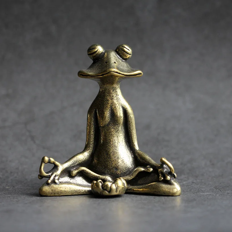 

Solid Pure Brass Customized Frog Incense Plug Office Desk Small Ornament Craft Gift