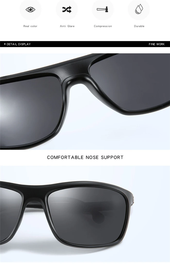 Tr90 silikon bein sport bunte myopie sonnenbrille männer polarisierte brille kurzsichtige brille verschreibung 0-0440-639 bis-4 – Detail 3