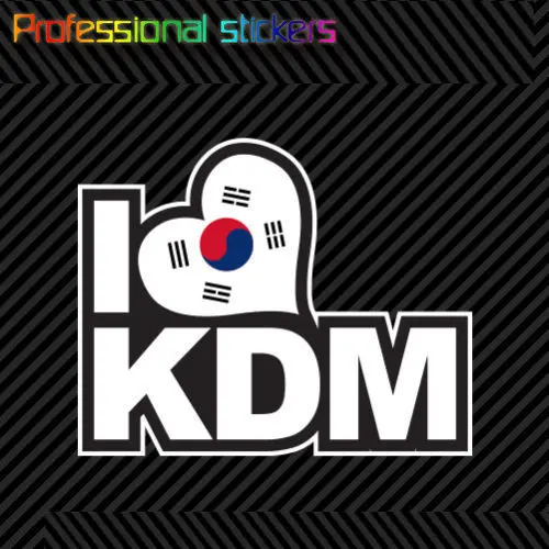 Korean Flag I Love KDM Sticker Decal Self Adhesive Vinyl Korea Korean for Car, Laptops, Motorcycles, Office Supplies