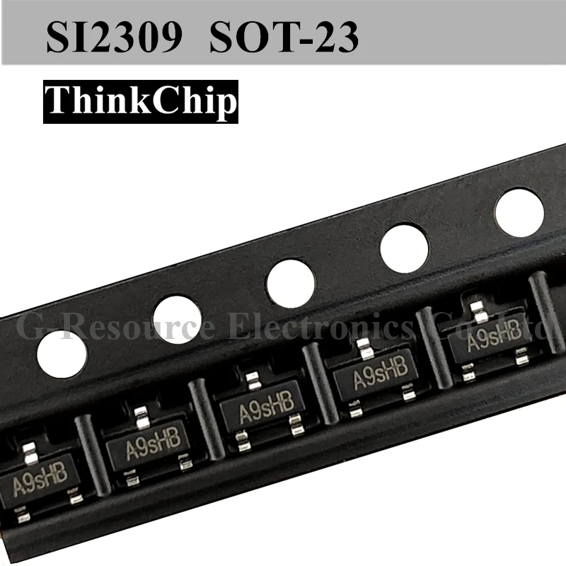 (100 pcs) SI2309 SOT-23 2309 2.8A SMD MOS FET Transistor P-Channel Field Effect Transistor (Marking A9SHB)