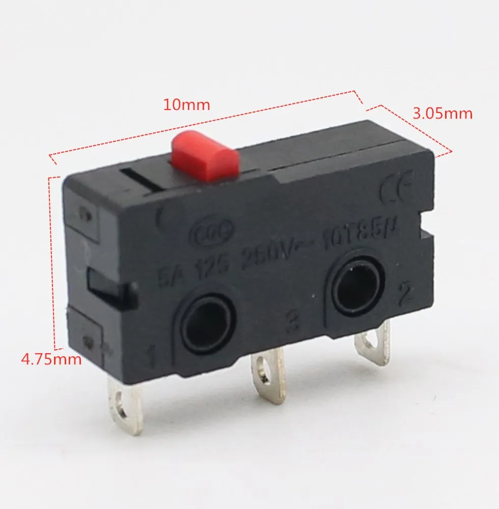 Mini Micro Switch Roller Lever Arm SPDT Snap Action LOT 3A 250V AC 5A 125V NC-NO-C With Pulley 3 Feet Stroke Limit Switch