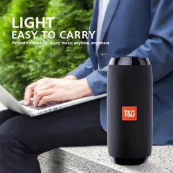 TG117 Outdoor Speaker 10W USB Waterproof Portable Hifi Wireless Column Loudspeaker Support TF Card FM Radio Aux Input