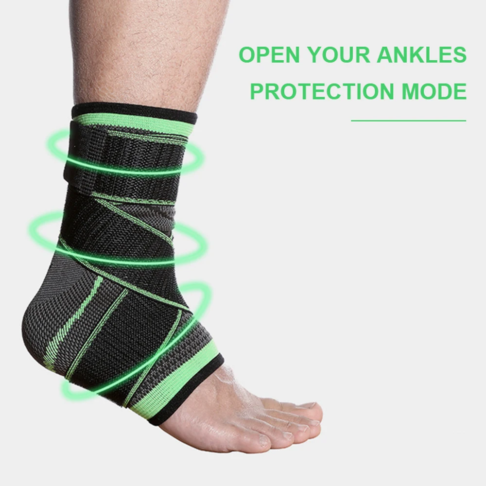 1PC Sports Ankle Brace Protective Football Ankle Support Basketball Ankle Brace Compression Nylon Strap Belt Ankle Protector