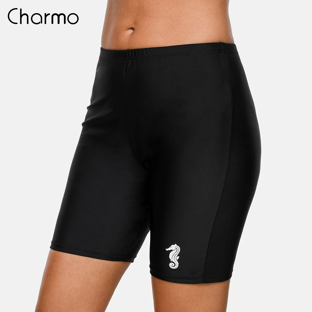 

Charmo Women Sports Swimming Ladies Boy Shorts Bikini Bottom Swimwear Briefs Short Skinny Swim Trunks Slim Beach Wear Shorts