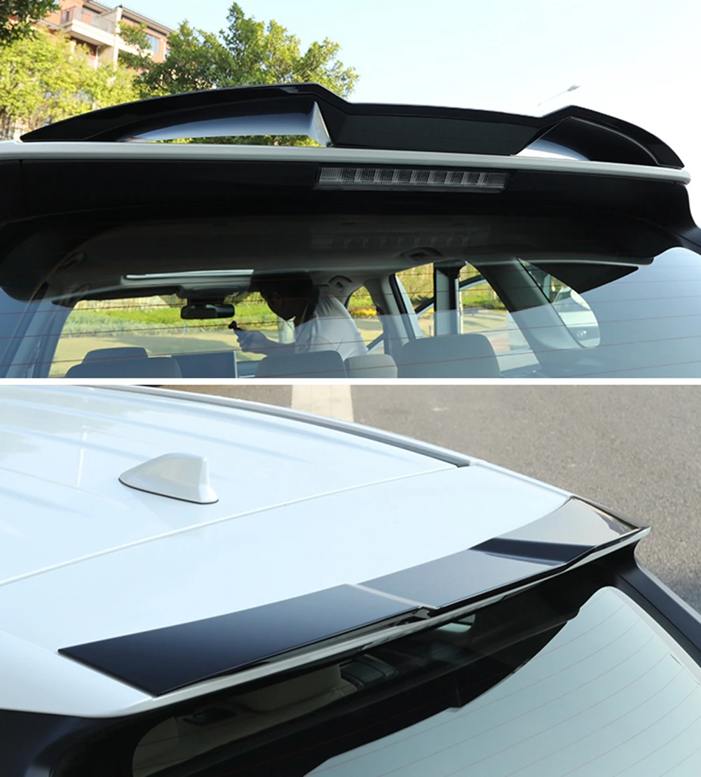 For New  RAV4 RAV 4 2019 2020 ABS Plastic Unpaint Exterior Rear Spoiler Tail Trunk Boot Wing Decoration Car Styling