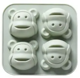 4 little monkey silica gel cartoon cake for babies and babies complementary food baking mold