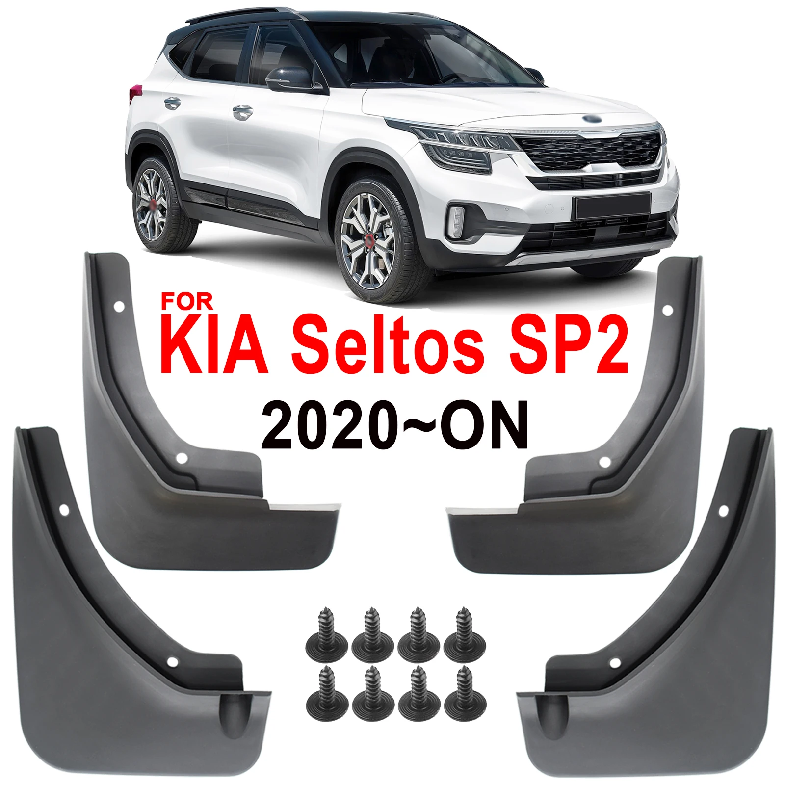 

4x Mudflaps For Kia Seltos SP2 2019 2020 2021 2023 Mudguard Fender Flares Mud Flap Guard Splash Car Styline Front Rear Protector