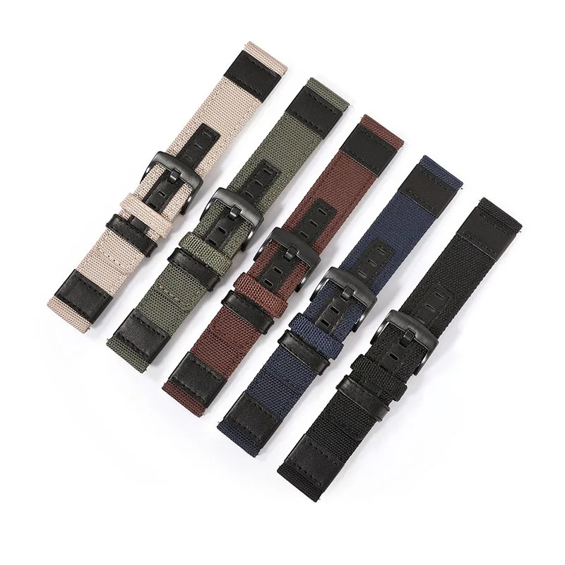 20/22mm Band For Galaxy Watch 3/46mm/42mm/active 2 Strap Samsung Gear S3 Frontier Nylon Bracelet For Huawei Watch GT 2 41 45mm