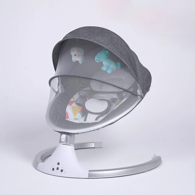 Sedia a dondolo per bambini Smart Bluetooth culla elettrica con musica altalena elettrica agitatore per neonati con giocattoli per 0-36 mesi