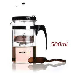 100% Genuine Kamjove TP-160 Art Tea Cup Teapot 500ml Glass tea Kettle strainer Elegant cup AUTO-OPEN tea set infuser de cha