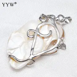 Natural Big Size Pearl Pendants Gemstone For DIY Jewelry Bracelets Necklace Making 30x40x10mm Fashion Jewelry Pendant Gift