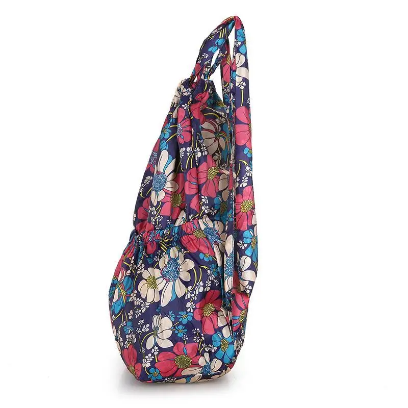 Mochila con cordón de flores para mujer, bolsa impermeable para entrenamiento al aire libre, gimnasio, playa, Oxford, 2019