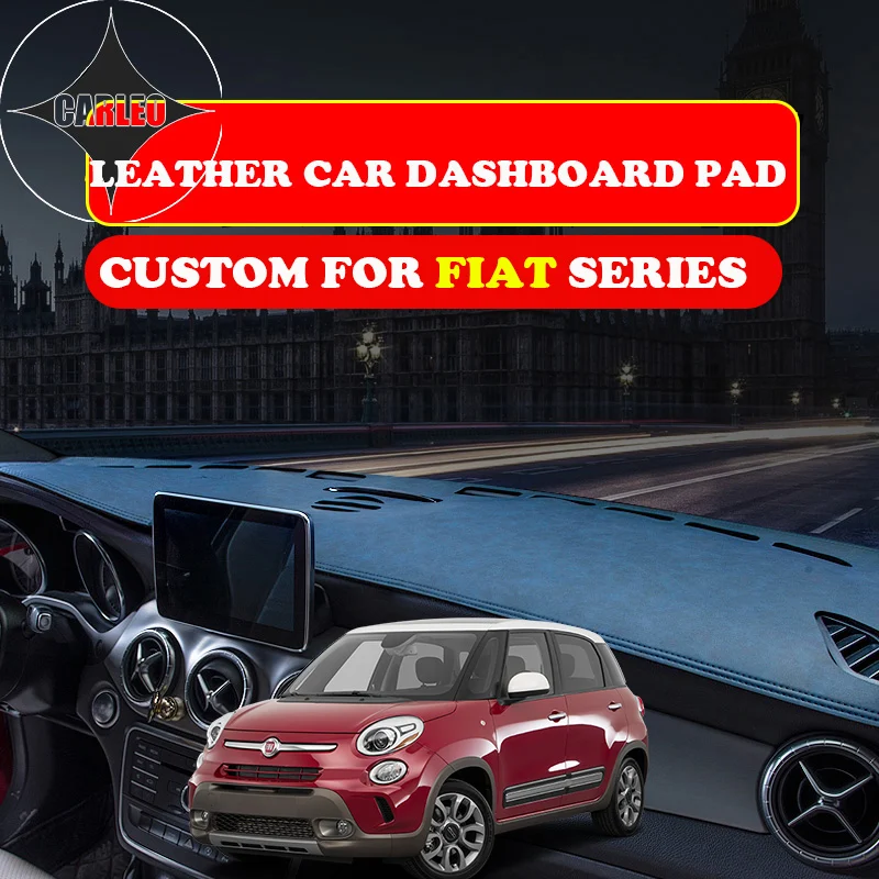 

Custom for Fiat Viaggio Ottimo Freemont Dashboard Avoid Light Pad Instrument Platform PU Leather Suede Insulation Mat