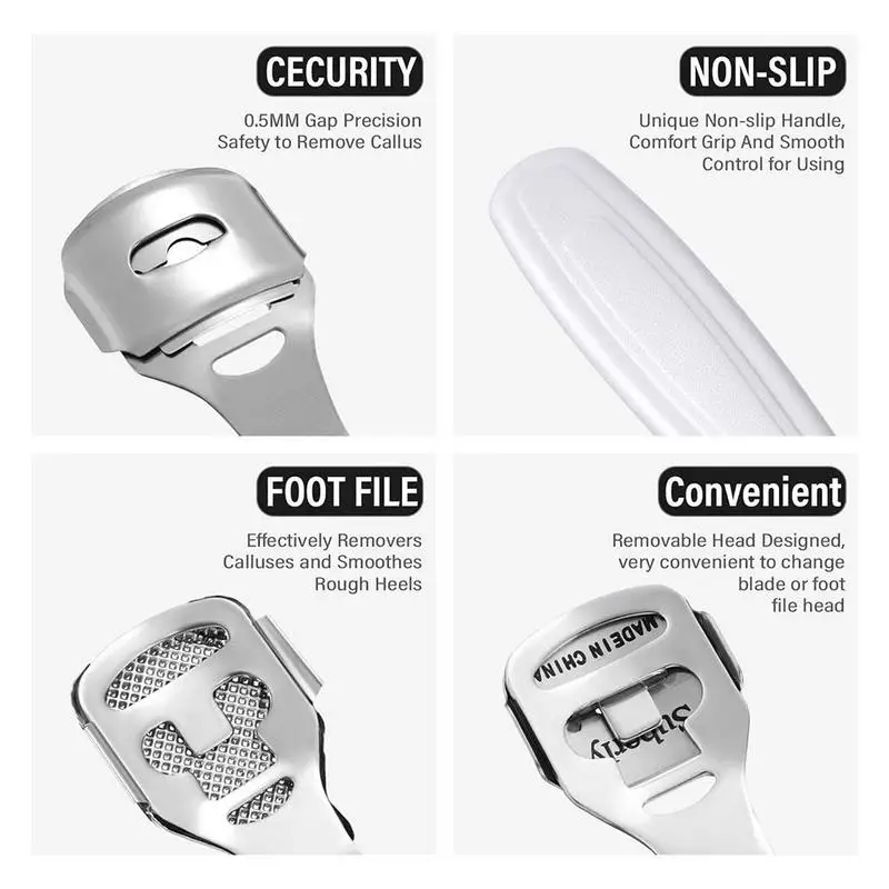 Durable Foot Care Pedicure Machine Callus Shaver Hard Dead Skin Remover Corn Cutter Knife Shaver Pedicure Feet Tool Sharp Blades