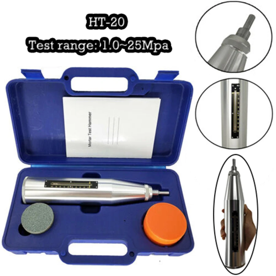 Mortar Rebound Hammer Test Hammer Build Brick Compressive Strength Tester Test Range 1.0 to 25Mpa