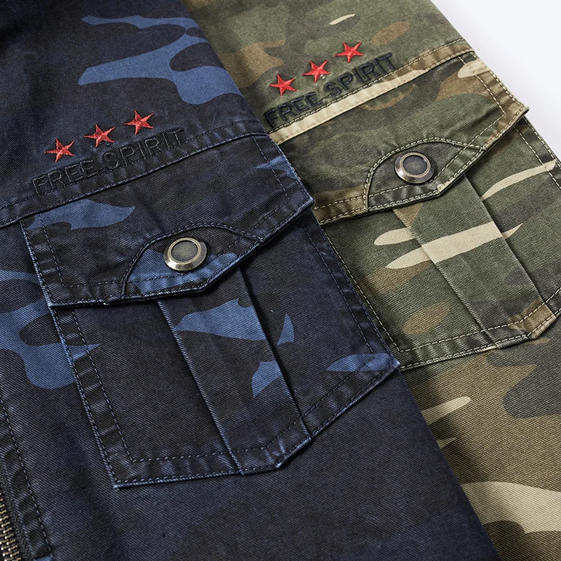 Men's Vest Spring And Autumn New Trend Loose Casual Outdoor Sports Jacket Men's Camouflage Fashion