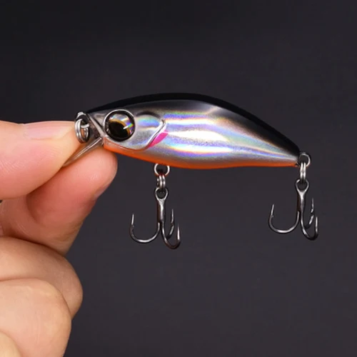 Imagen 2 del producto Mini Señuelos de Pesca Minnow de 45mm/4,5g, Wobblers de hundimiento, cebo duro de plástico Artificial, Crankbait, aparejos para lubina