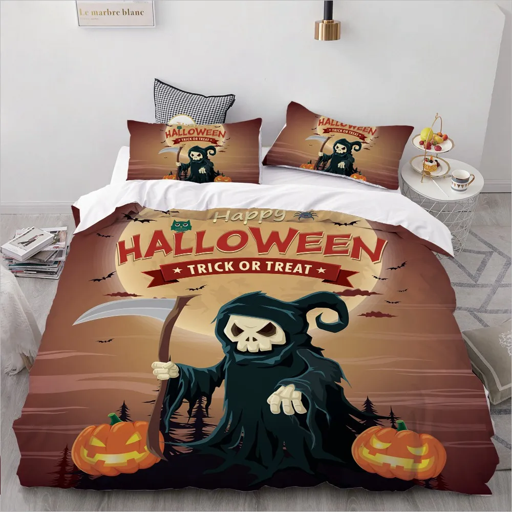 Halloween Witch Bedding King/Queen,3D Cartoon Bedding set for Kids/baby/children Duvet Cover Set Single,Quilt/Blanket Cover Set