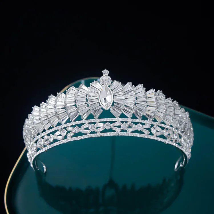 Himstory-Tiaras de boda de nuevo diseño, Tocado de Novia, joyería para el cabello, coronas de Reina, Tocado de Novia, accesorios para el cabello