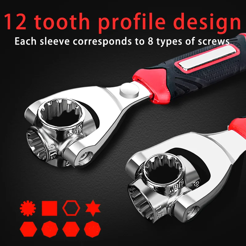 Hổ Ổ Cắm Cờ Lê Có Tác Dụng Với Spline Bu Lông Torx 360 Độ 6 Năm 48/8 Trong 1 Universial Đồ Sửa Chữa Xe Hơi cờ Lê 2 Đầu Miệng Dụng Cụ Cầm Tay