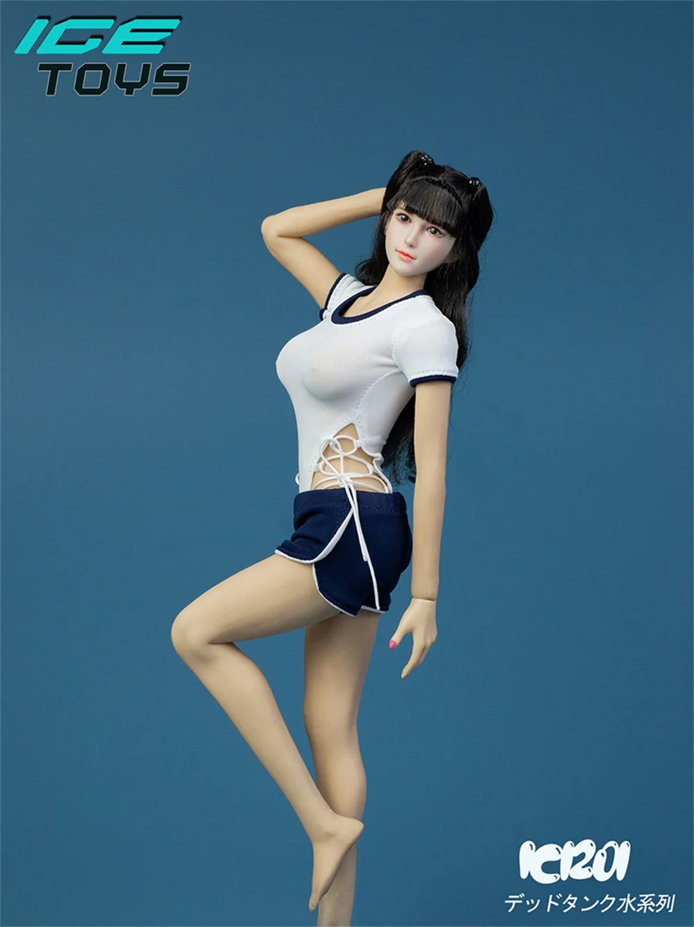 

ICE TOYS IC 1201 Scale 1/6 White Sexy T-shirt With Crotch Short Pant Student Department For 12 inch Action Figures