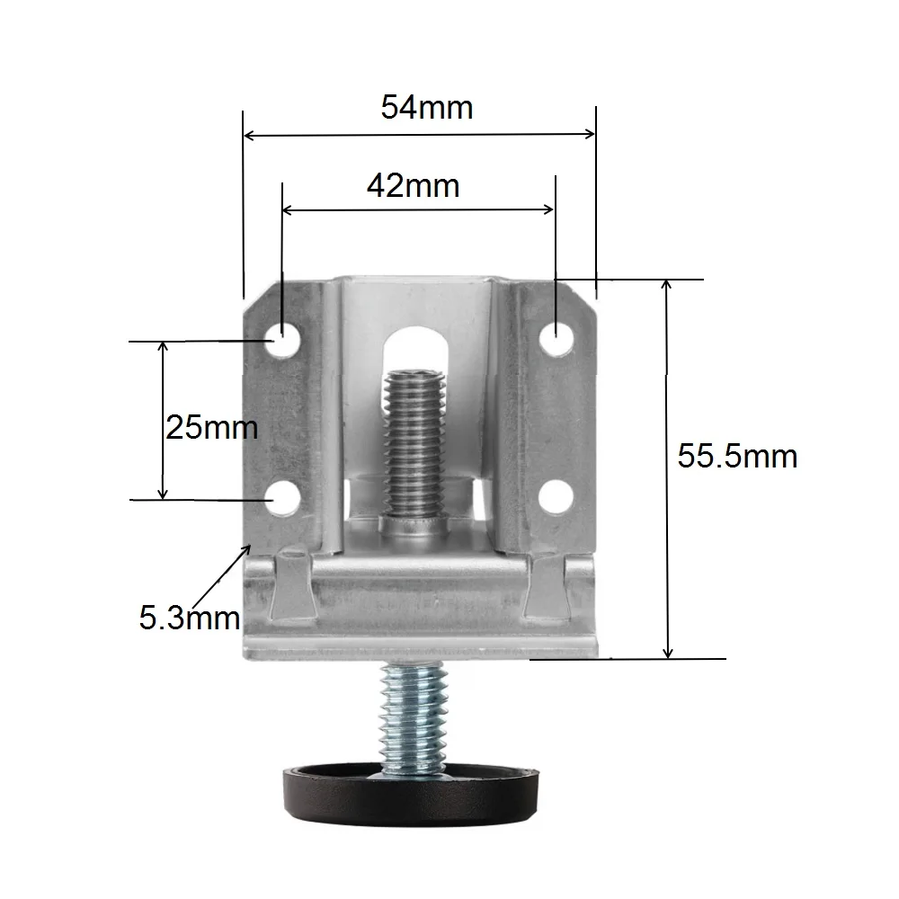 4PCS Carbon Steel Height Threaded Adjustable Leveling Glides Feet Heavy Duty Metal Leveling Feet For Furniture And Cabinet