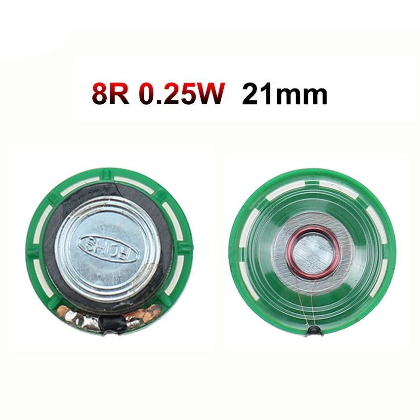 JCD 2PCS 8 Ohm 0,25 W 0,5 W 16/32Ohm Horn Lautsprecher 8R 16R 32R 20mm 21mm 23mm 27mm 29mm 36mm 40mm Durchmesser Lautsprecher