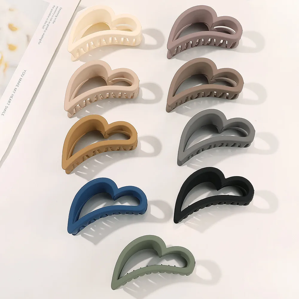 New fashion Love hollow frosted large temperament back head plate hairpin HairClaw Barrettes for Women Girl Accessories Headwear