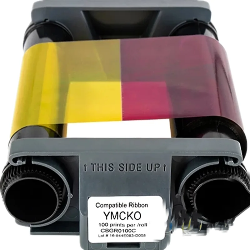Совместимость без чипа CBGR0100C полноцветная панель YMCKO Лента 100 печать для принтера карт Badgy100 200