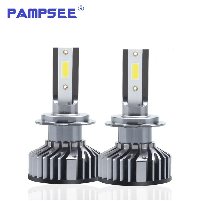 PAMPSEE Car Headlight H7 LED H4 LED H1 H11 H3 H13 H27 880 9006 9007 72W 8000LM 6500K 12V 24V Auto Headlamp COB Fog Light Bulb