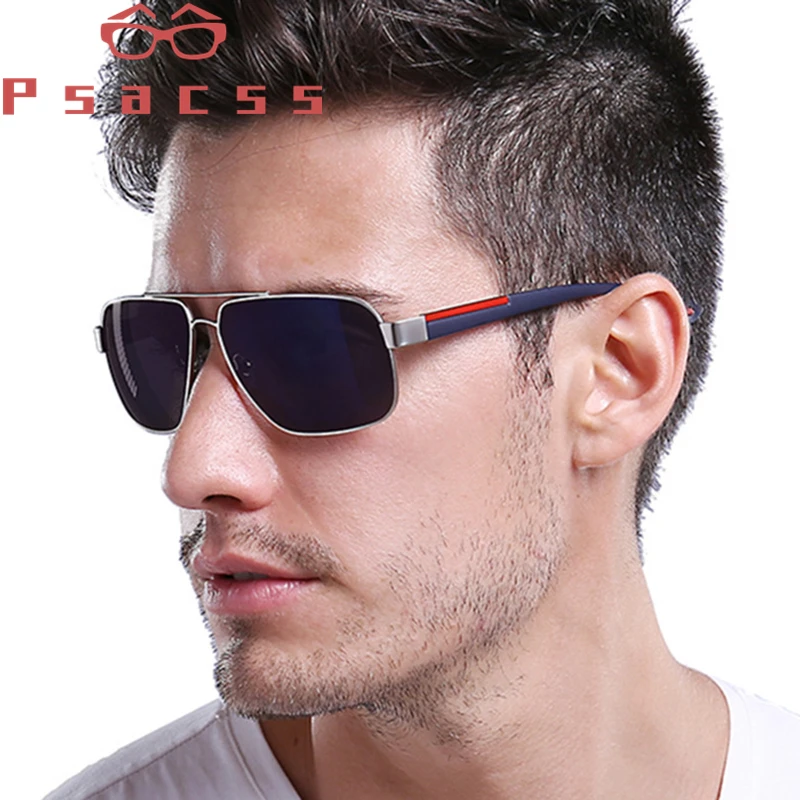 Psacss Casual Square Polarized Sunglasses Men TR90 Frame High-End Sun Glasses For Male Driving Fishing gafas de sol hombre UV400