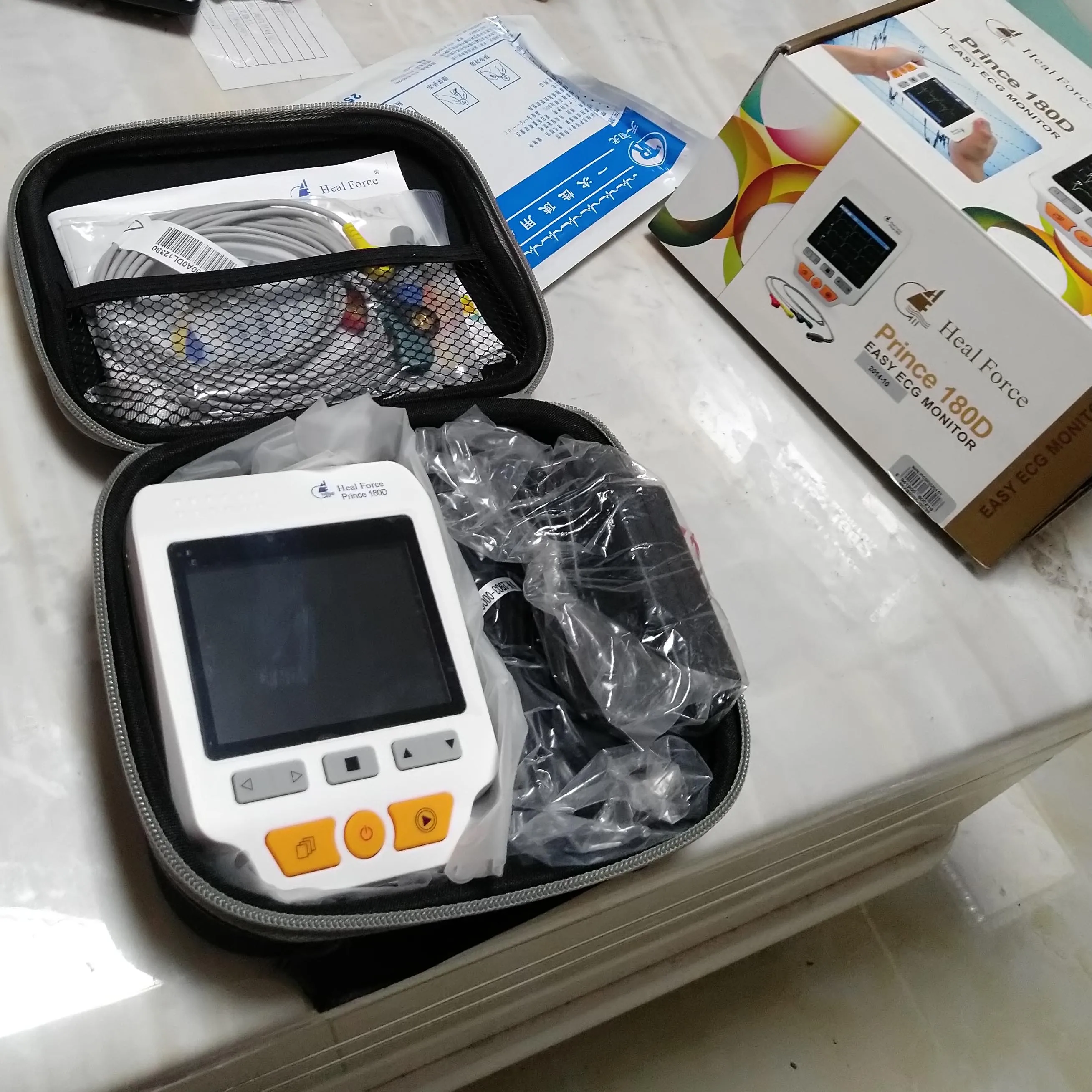 Heal Force Prince 180D Portable Household Heart ECG Monitor With Electrodes and ECG Cable for Continuous Measuring
