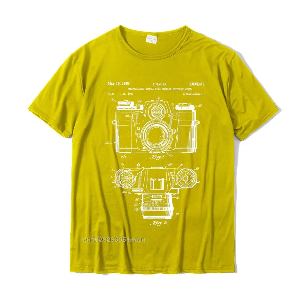 Photography Lover Gift T-Shirt Camera Vintage Patent Print Camisa T Shirts Cheap Tops T Shirt Cotton Men Casual