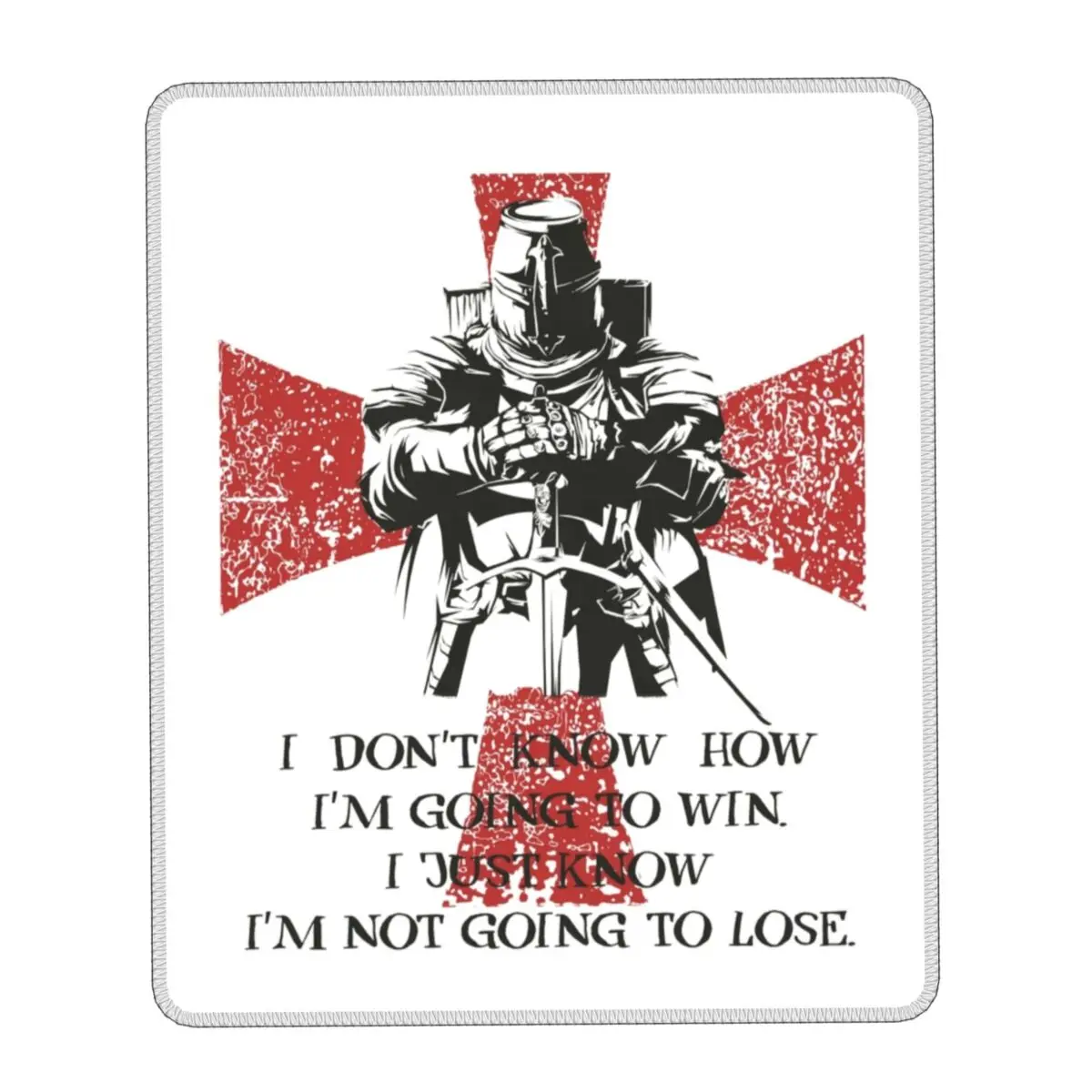 

Templar Shield Cross Medieval Warrior Mouse Pad Non-Slip Rubber Gaming Mousepad Knights Templar Emblem Office PC Desk Mat