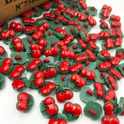 50pcs U pick bottoni in plastica rossa bottone da cucire artigianato fai da te PT34