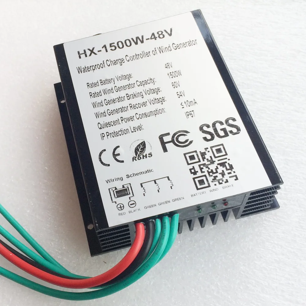 1500W Wind Turbine Charge Controller 24V 96V 48V 2000W 3000W Wind Turbine Generator Regulator Charge Controller Waterproof IP67