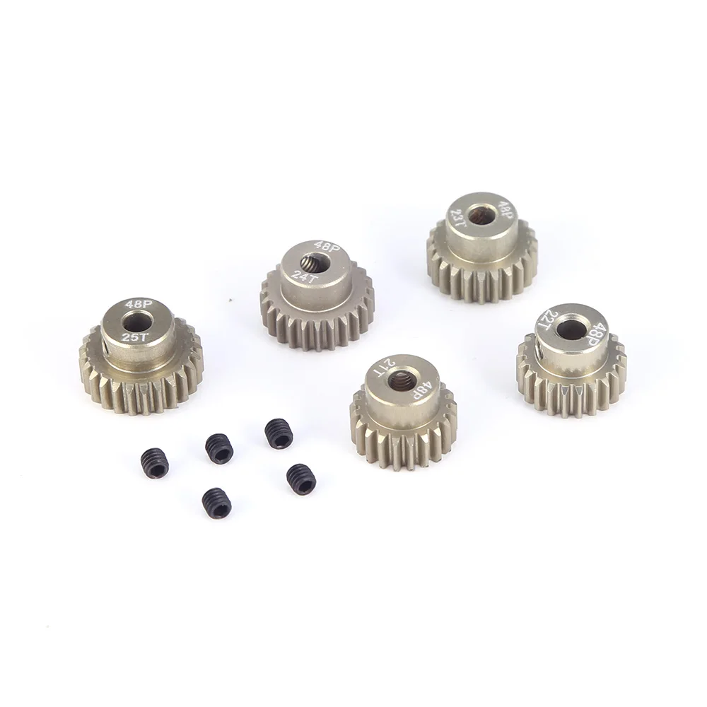 SURPASS HOBBY 48DP 3.175MM 21T 22T 23T 24T 25T Pinion Gear Set for 1/10 RC Off-road Buggy Monster Truck 3.175mm Shaft Motor