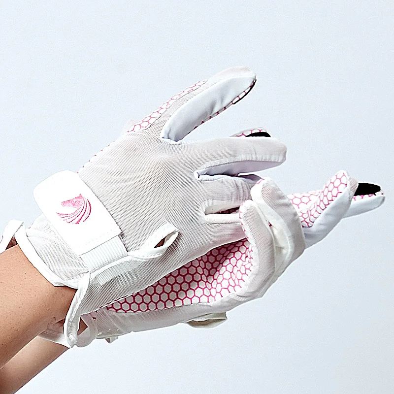 Guantes ecuestres de verano para niños, manoplas de silicona para entrenamiento, antideslizantes, resistentes al desgaste, de malla transpirable