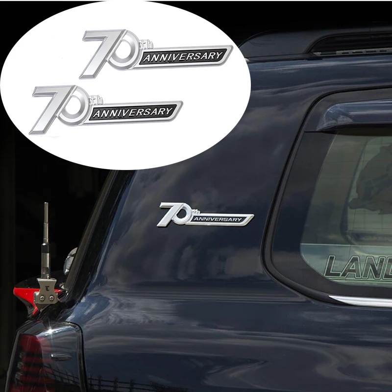 

For Toyota Land Cruiser 100 200 300 FJ200 LC300 Prado LC120 LC150 Side Rear 3D Chrome Emblem Trunk Badge Sticker Trim 2pcs