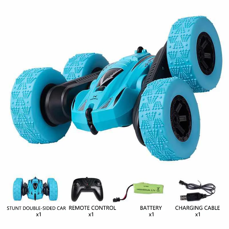 1:24 Double Side RC Stunt Cars WD RC Car 2.4G Radio Remote Control Car 360° Reversal Vehicle Model Toys For Adult Children Gifts